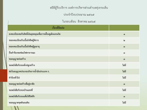 สถิติผู้รับบริการ ๖๕